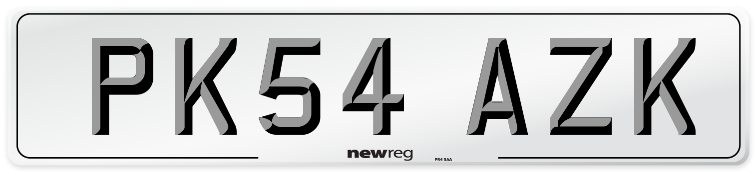 PK54 AZK Number Plate from New Reg